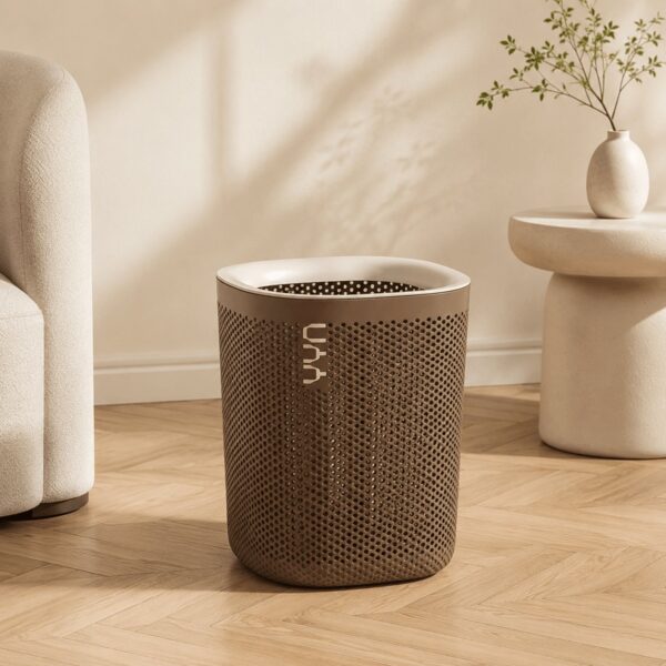Air Flow Modern Household Trash Can (18L, CREAM)