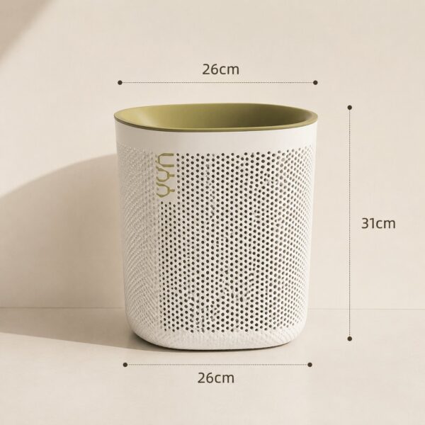 Air Flow Modern Household Trash Can (18L, CREAM)