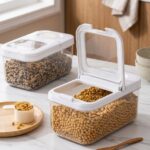 Homero Airtight Grain Transparent Window Double Seal Storage Container - 3.2L