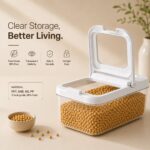Homero Airtight Grain Transparent Window Double Seal Storage Container - 3.2L