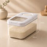 Homero Airtight Grain Transparent Window Double Seal Storage Container - 3.2L