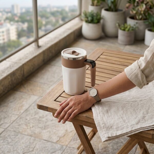 Homero Automatic Stirring Coffee Rechargeable Mug with Digital Display - 400ml