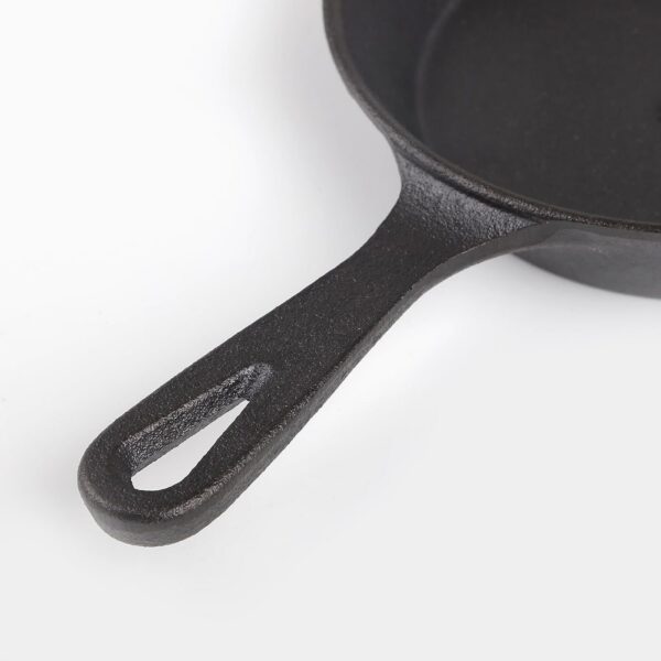 HOMERO Cast Iron Frying Pan with Natural Non-Stick Finish 25cm