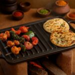 HOMERO Cast Iron Reversible Griddle Smooth Grill Surface