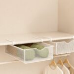 HOMERO Closet Pull Out Basket Smooth Sliding Drawer Organizer