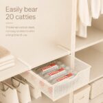 HOMERO Closet Pull Out Basket Smooth Sliding Drawer Organizer