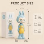Homero Cute Labubu Ultra Soft Bristles Toothbrush 2 Piece (Pink and Blue)