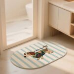 Homero Cute Puppy Linen Absorbent Anti-Slip Floor Mat - 50x80cm