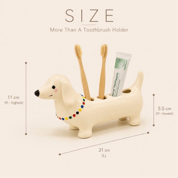 HOMERO Elegant Ceramic Cartoon Toothbrush Holder