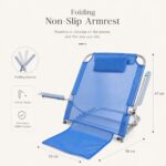 Homero Ergonomic Lumbar Support Adjustable Recliner Bed Backrest Chair with Armrest