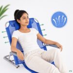 Homero Ergonomic Lumbar Support Adjustable Recliner Bed Backrest Chair with Armrest