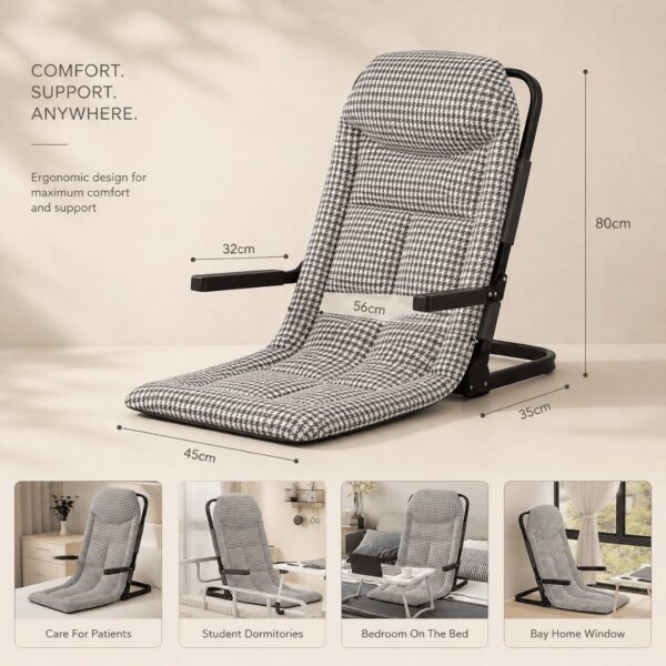 HOMERO Foldable Design Ergonomic Reclining Comfortable Floor Chair