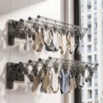Homero Foldable Sock Drying Rack with Suction Cup Space Saving Design