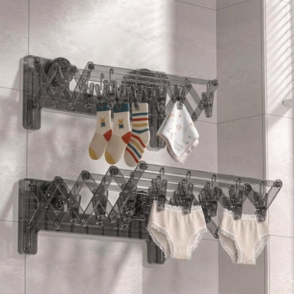 Homero Foldable Sock Drying Rack with Suction Cup Space Saving Design