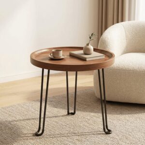 Heavy-Duty Multipurpose Foldable Metal Leg Wooden Table