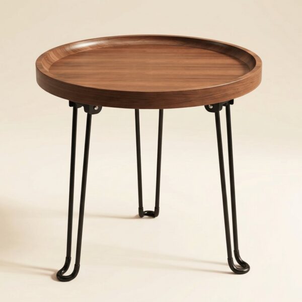 Heavy-Duty Multipurpose Foldable Metal Leg Wooden Table
