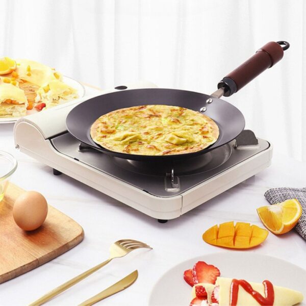 Homero High Purity Iron Multi-Purpose Pan Flat Open Design 26CM Diameter