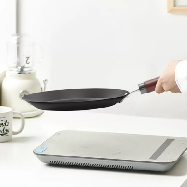 Homero High Purity Iron Multi-Purpose Pan Flat Open Design 26CM Diameter