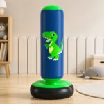 Homero Kids Inflatable Punching Bag Active Play Boxing Toy 48 Inches With Boxing Gloves