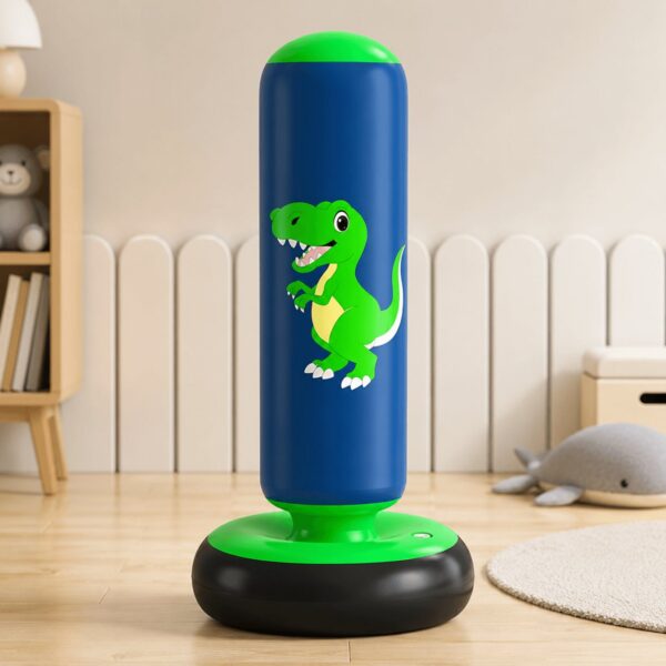 Homero Kids Inflatable Punching Bag Active Play Boxing Toy 48 Inches With Boxing Gloves