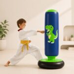 Homero Kids Inflatable Punching Bag Active Play Boxing Toy 48 Inches With Boxing Gloves