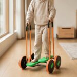 Homero Kids Sensory Balance Scooter with Handrail Outdoor Training Toy (Red Color)