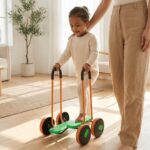 Homero Kids Sensory Balance Scooter with Handrail Outdoor Training Toy (Red Color)