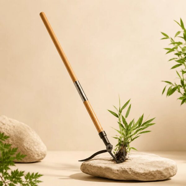 HOMERO Long Handle Steel Weeding Tool with Efficient 4-Claw Design