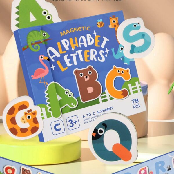 Homero Magnetic Alphabet Learning Game with 360° Flip Cards