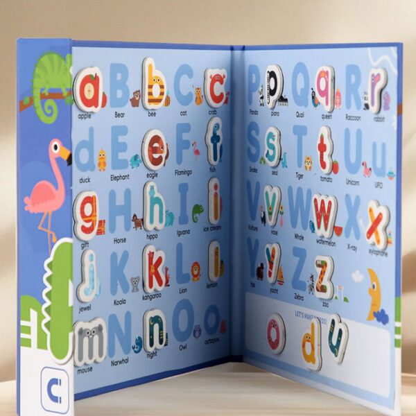 Homero Magnetic Alphabet Learning Game with 360° Flip Cards