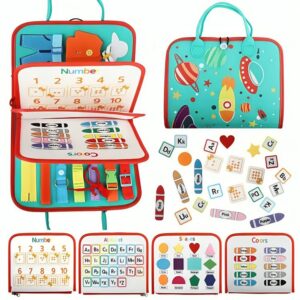 Homero Montessori Busy Board for Toddlers with Interactive Learning Activities