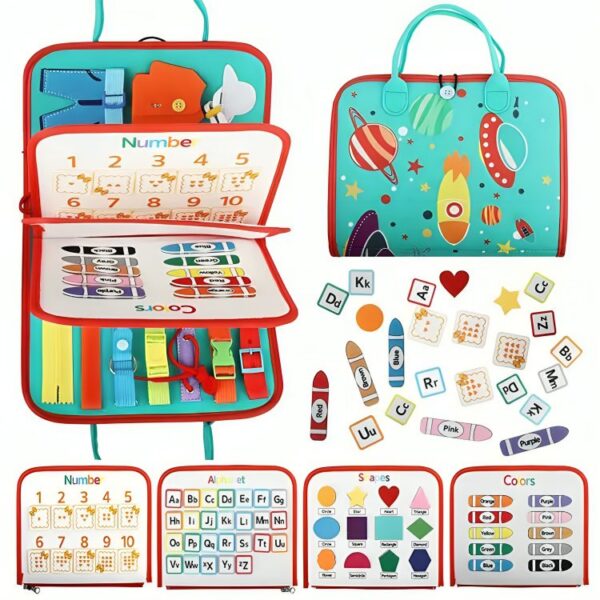 Homero Montessori Busy Board for Toddlers with Interactive Learning Activities