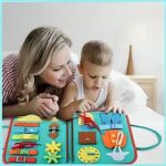 Homero Montessori Busy Board for Toddlers with Interactive Learning Activities