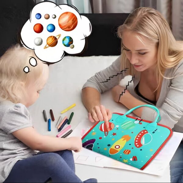 Homero Montessori Busy Board for Toddlers with Interactive Learning Activities