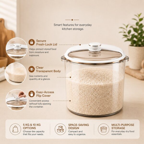 Homero Multi-Functional Fresh Lock Storage Bucket with Secure Lid