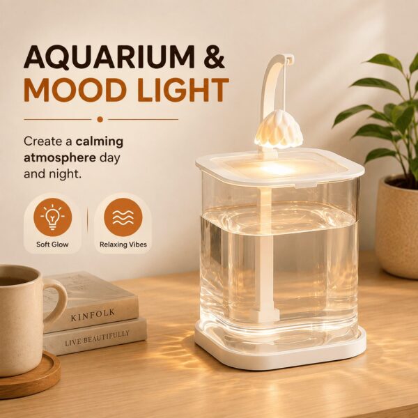 Homero Multi-Functional Ice Crystal Desktop Aquarium Setup with Lamp