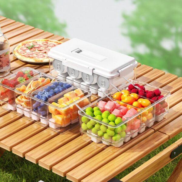 Homero Multi-Functional Portable Ice Cube Lunch Box with Sealed Compartments