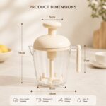 HOMERO Multi-Purpose Ergonomic Design Multi-Blade Manual Egg Mixer