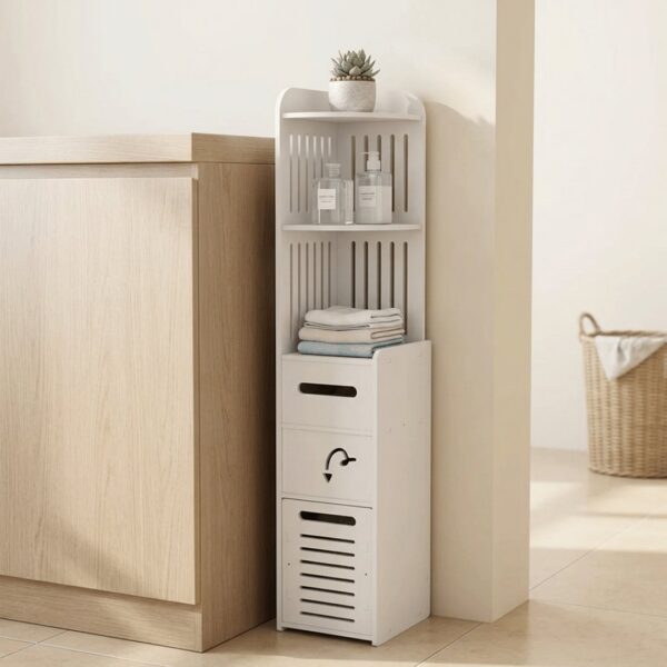 Multi-Purpose Space Saving 3 Tier Slim Home Storage Cabinet