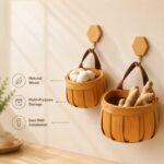 Homero Multi-Purpose Wooden Wall Hanging Storage Basket