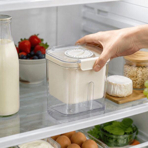 Homero Multi-Purpose Yogurt Strainer with Timer - White 18cm