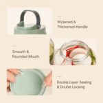 Homero Multi-Use Glass Jar with Handle and Airtight Lid Set of 3