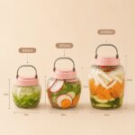 Homero Multi-Use Glass Jar with Handle and Airtight Lid Set of 3