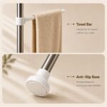 Multipurpose Bathroom Rack with Hooks and Towel Bar - 4 Tier