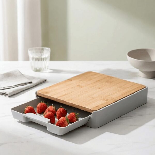 Homero Multipurpose Chopping Board with Removable Pull Out Drawer