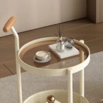 Homero Multipurpose Art Side Table Brown Glass Top - 2 Layer