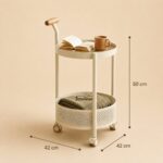 Homero Multipurpose Art Side Table Brown Glass Top - 2 Layer