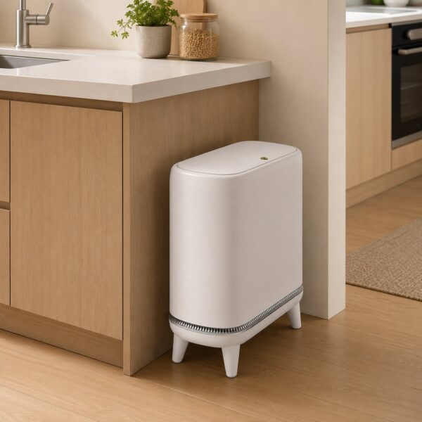 Narrow Press-Top Space-Saving Slim Design Trash Can - 12.5L