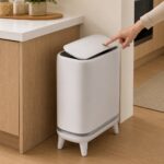 Narrow Press-Top Space-Saving Slim Design Trash Can - 12.5L