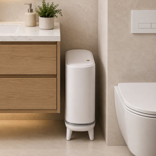 Narrow Press-Top Space-Saving Slim Design Trash Can - 12.5L